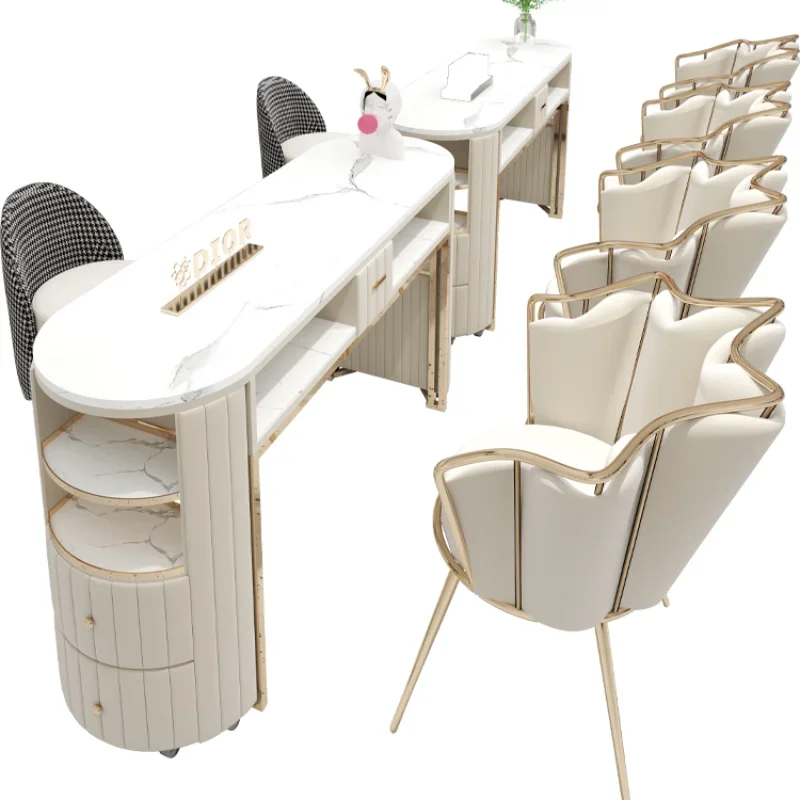 

Nail Table Professional Manicure Aesthetic Furniture Salon Chair Hair Designer Tables Makeup Mesas Scrivania Per Unghie Tables