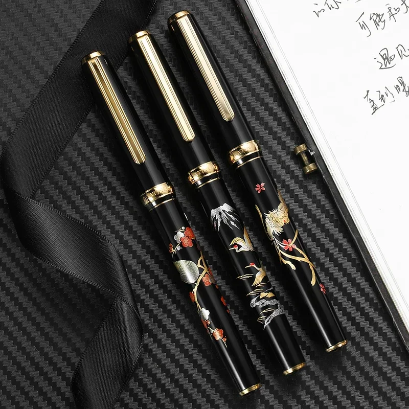 

Japan PLATINUM PTL-18000M Maki-e 18K Nib Fountain Pen Wear-resistant Paint Pattern Pen Business Office Birthday Writing Gift