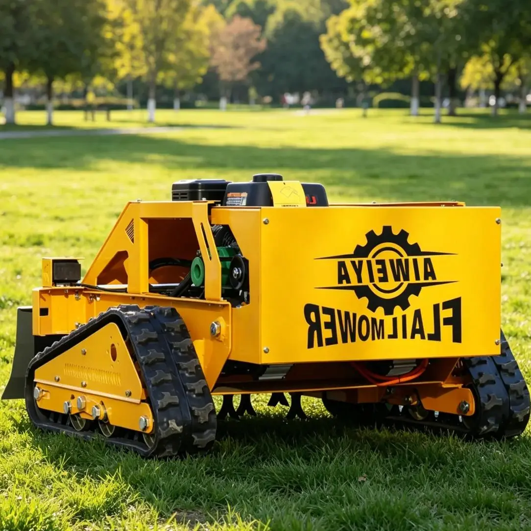 

Газонокосилка с дистанционным управлением на гусеничном ходу, настраиваемая под заказ, для сада и фермы