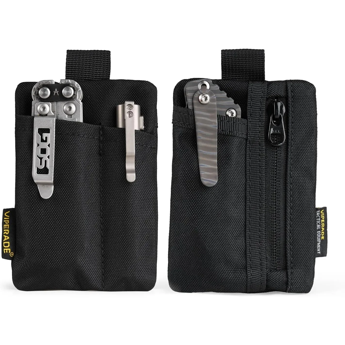 VIPERADE VE29 EDC Pouch, Pocket Organizer with 3 EDC Pocket Slots, EDC Pouch with Zipper