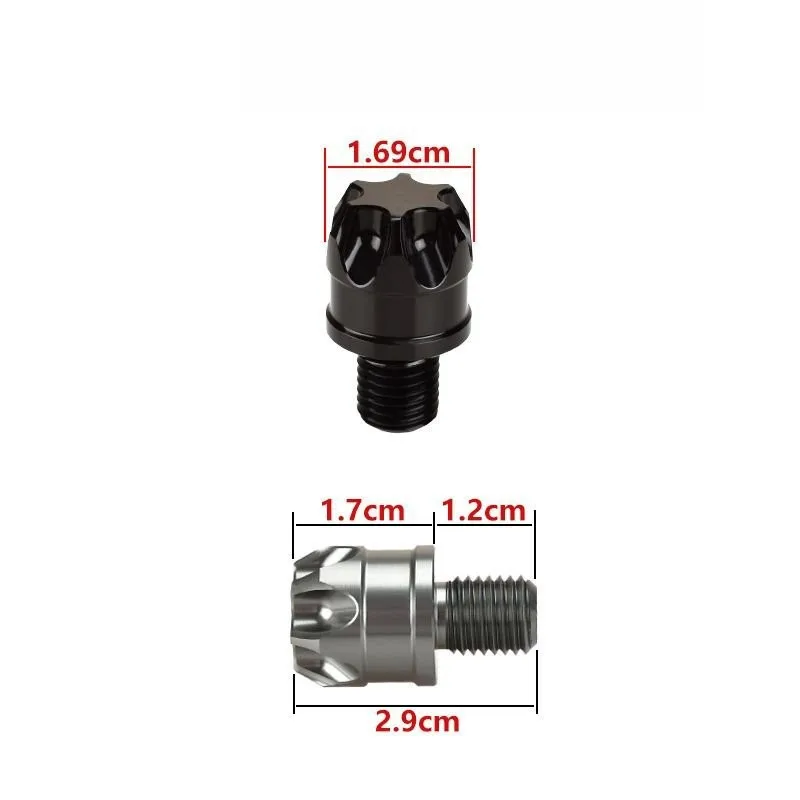 M10 * 1.25 ل SYM Joymax Cruisym 300 كروز Gts 300i مرآة ثقب التوصيل غطاء الترباس دراجة نارية CNC مرآة الرؤية الخلفية مسامير الزخرفية #3