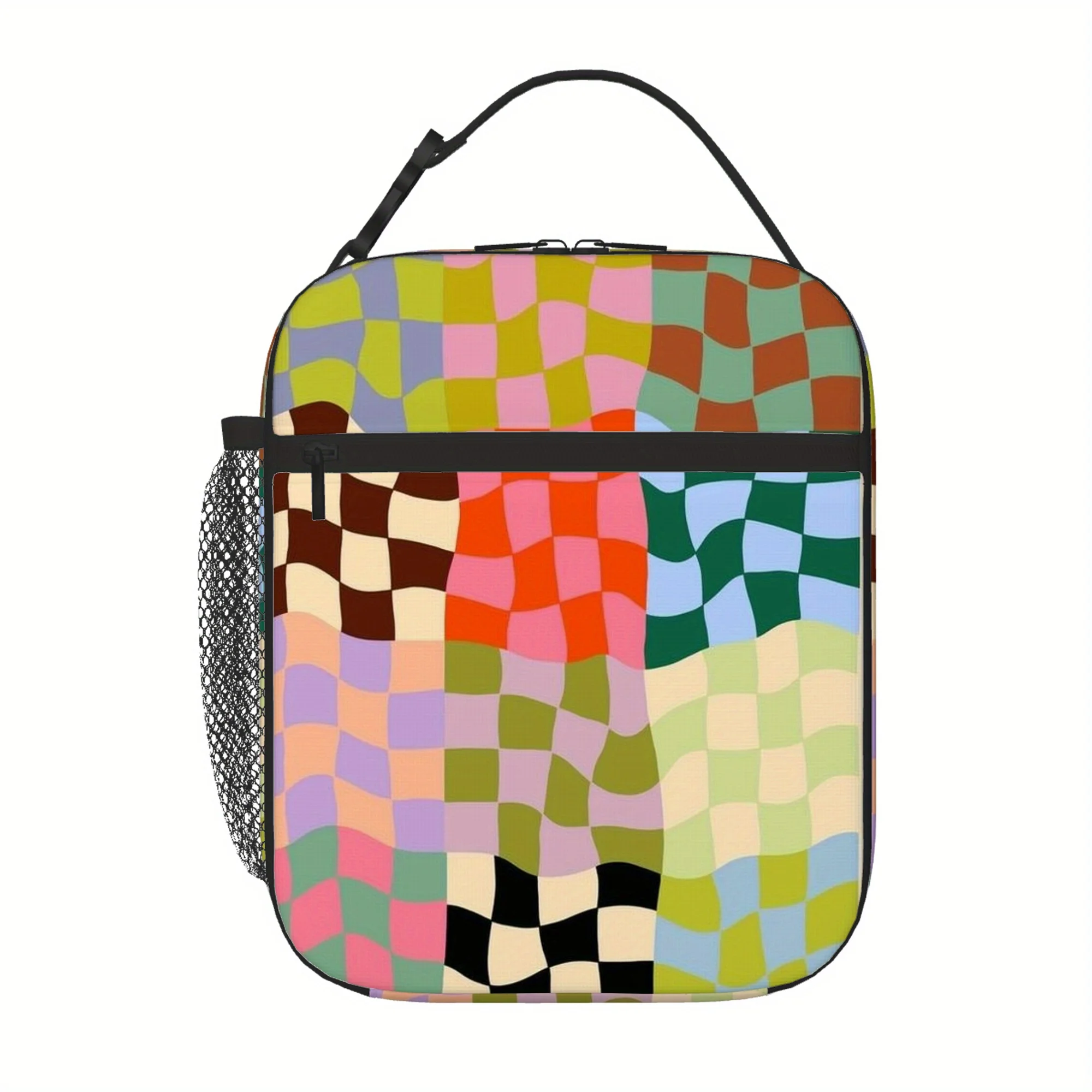 1pc a Printed Checkerboard Pattern Thermal Bag, Designed for Insulation And Not for Food Contact. Ideal for Home, Restaurants, O