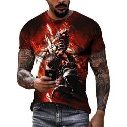 Summer Fashion New Cool Japanese Samurai graphic t shirts Men Casual 3D Printed Street Style Round Neck quick-drying t-shirt Top