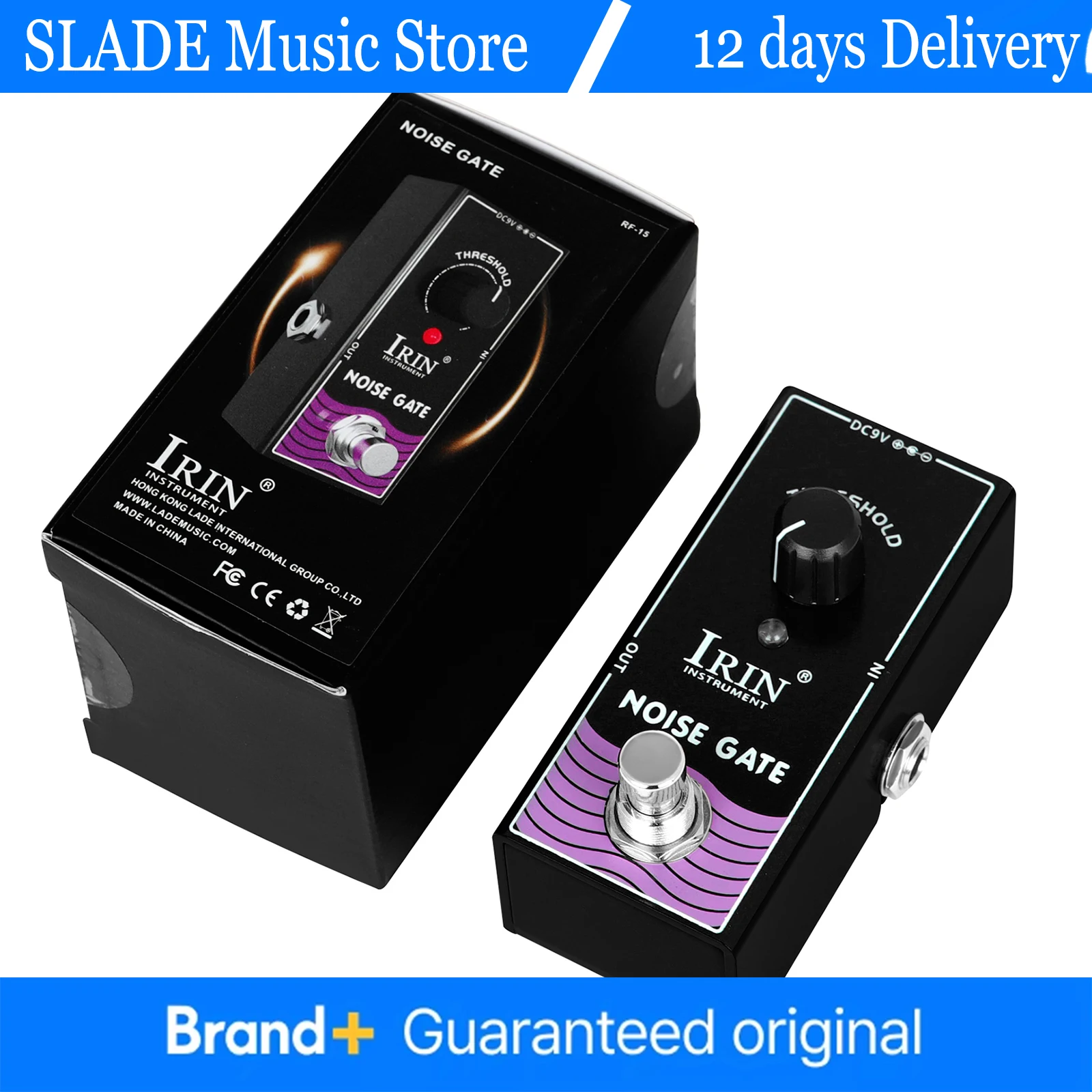 

IRIN Electric Guitar Effect Pedal RF-15 Noise Gate Effect Pedal True Bypass Mini Single Guitar Pedal Guitar Accessories