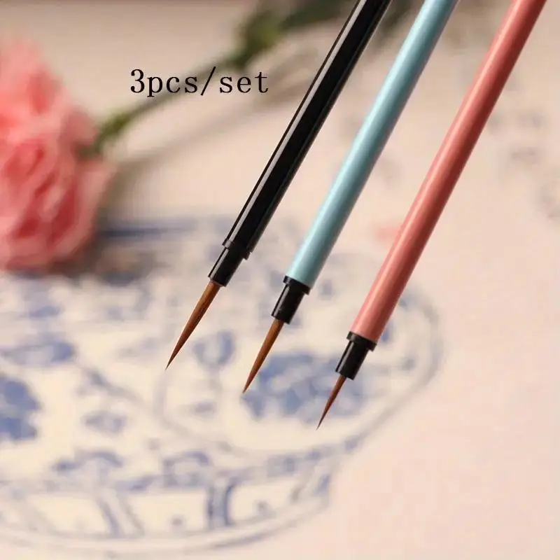 3pcs Color Ultra Fine Line Drawing Pen, Painting Pen, Watercolor Pen, Brush, Art Pen, Professional Art Organization Pen