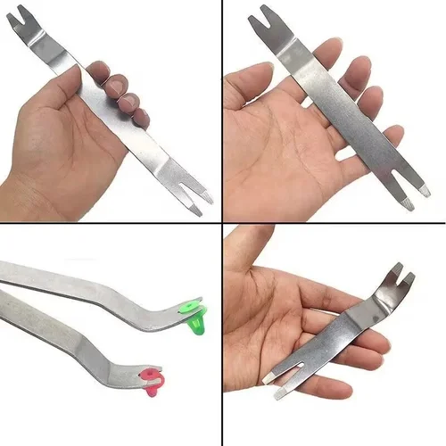 Imagen 2 del producto Kit de herramientas de extracción interior de coche, herramienta de palanca de instalación de extracción de Audio para tablero de Panel de Clip, Radio de coche, con bolsa de lona, 6 uds.