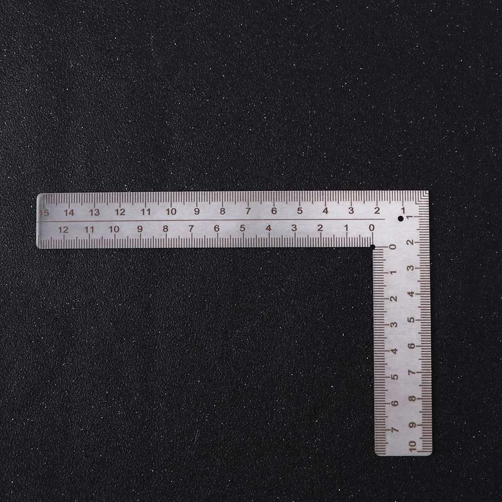 Edelstahl L-Quadrat-Lineal, doppelseitig, hochpräzises Metall-Lineal, Präzisions-Mini-Lineal mit kleinem Rahmen, für den Unterricht