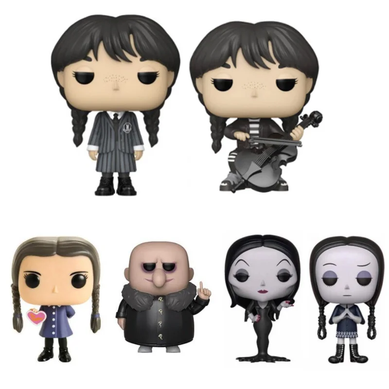 Familia Addams miércoles Addams Lurch tío Fester Mortica Pugsley figuras de vinilo Juguetes