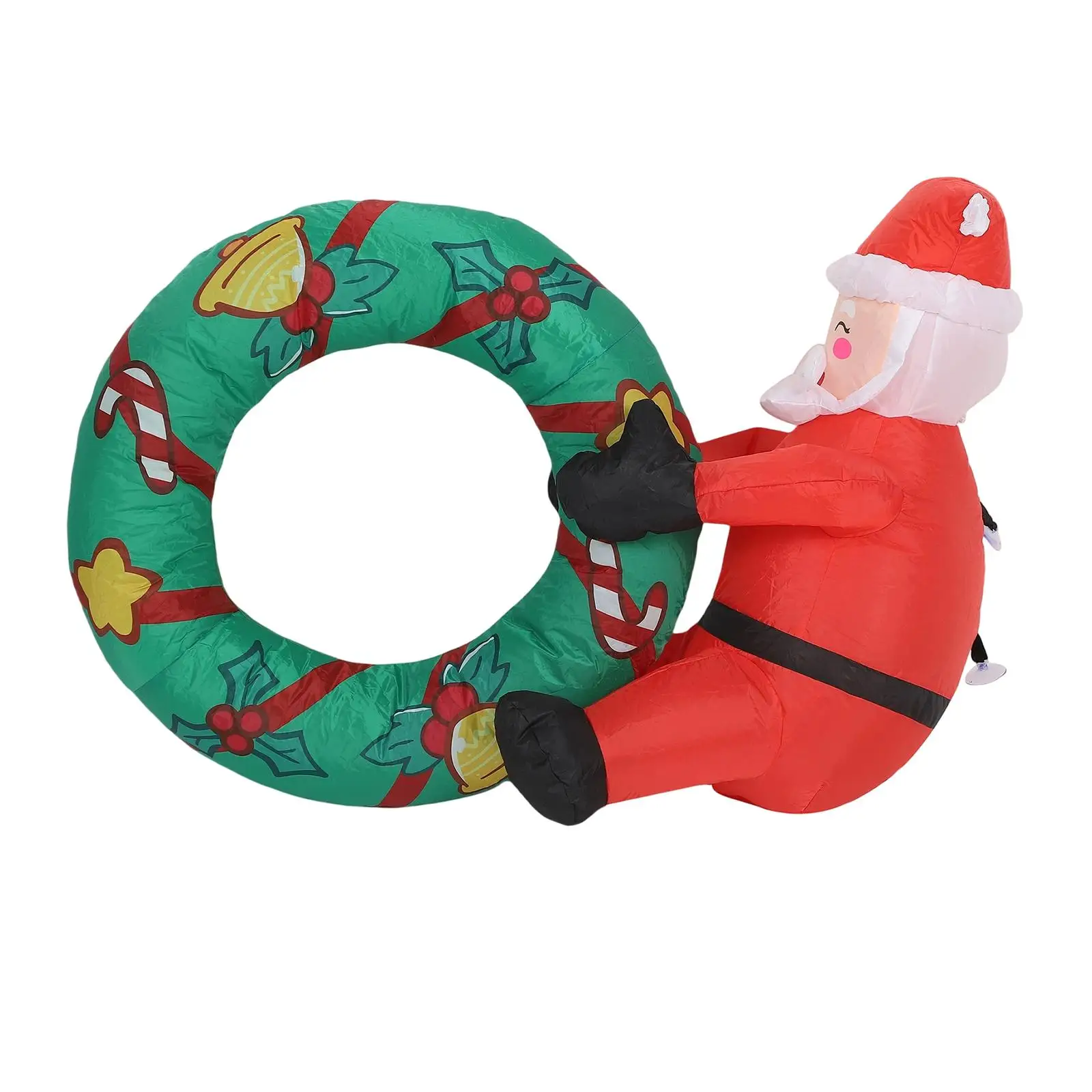 عيد الميلاد نفخ في الهواء الطلق سانتا كلوز LED ديكورات للباحة سريعة النفخ احتفالية الدعامة للمكتب #4