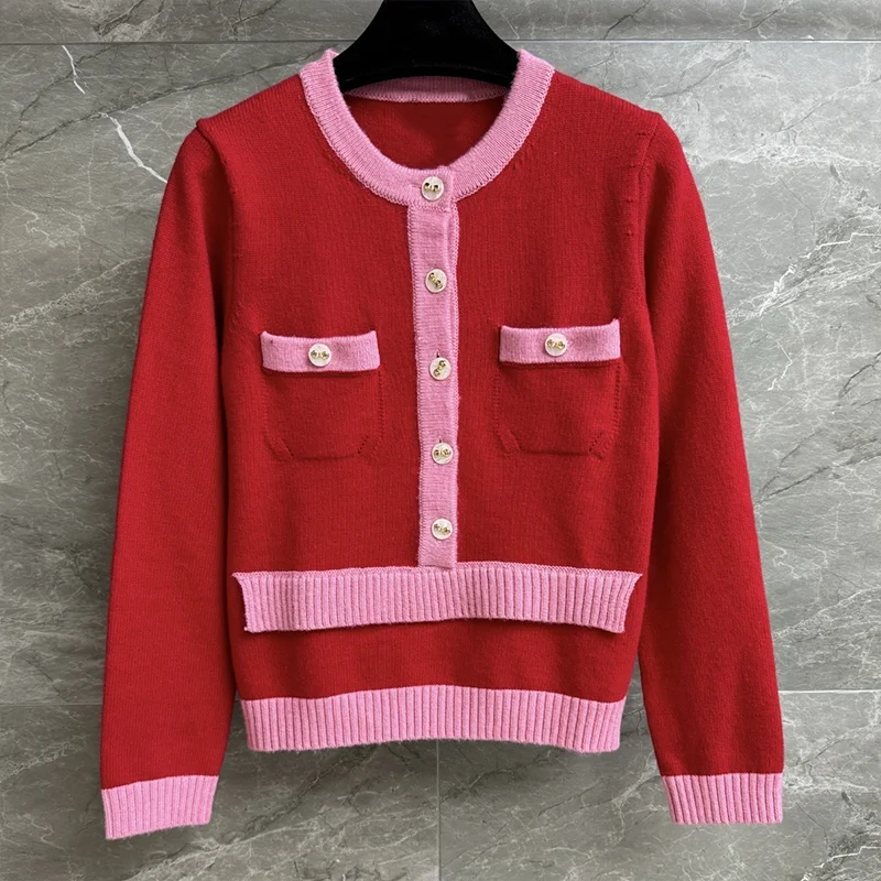 

Высококачественный осенний новый облегающий повседневный женский свитер с круглым вырезом, верхняя одежда, пуловер 25100188