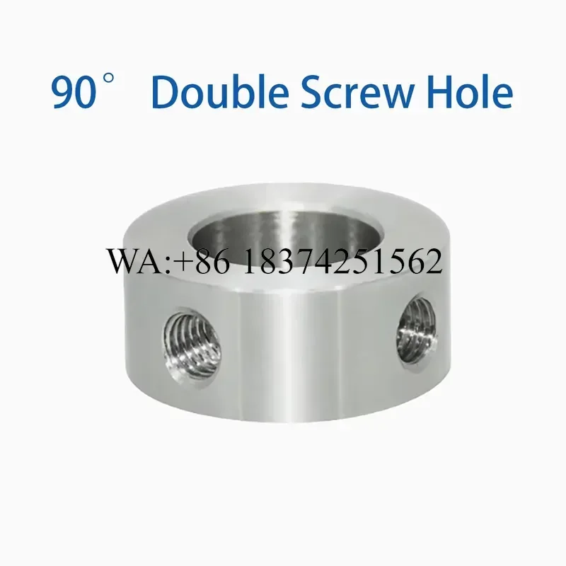 Wmwmnu 304 Stainless Steel Optical Axis Limit Collar Single Double Hole Set Screw Fixing Ring Shaft Positioning Thrust