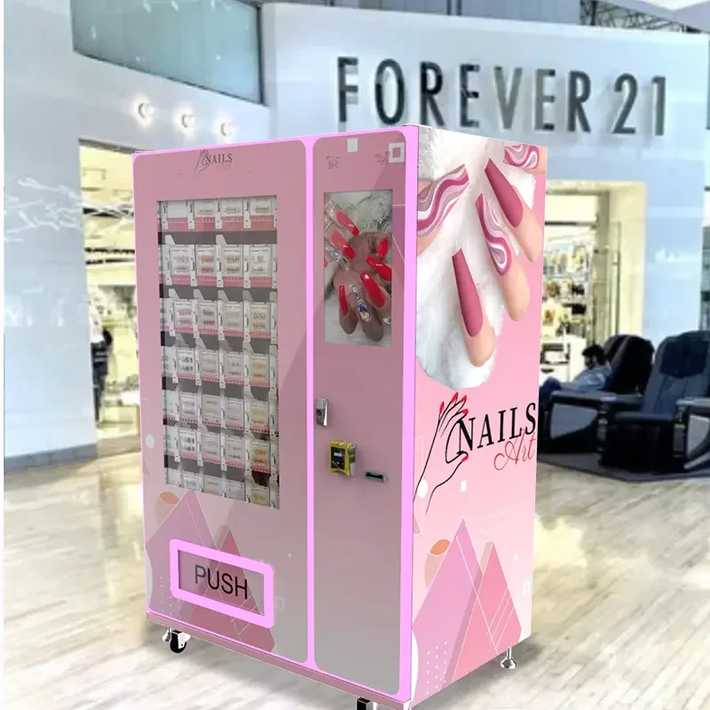 2024 Touch Screen Sticker French Fries Hair Toys Vending Machine Beauty Smart Combo Vending Machines for Lashes Nail Distributor