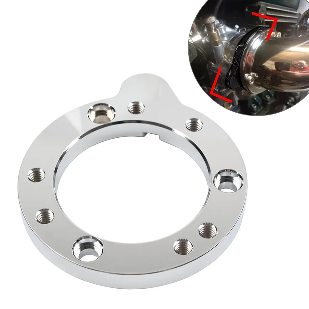 Motorcycle Air Filter Cleaner Adapter Plate Aluminum Chrome Accessories for Harley CV for S&S Super E G Carburetor