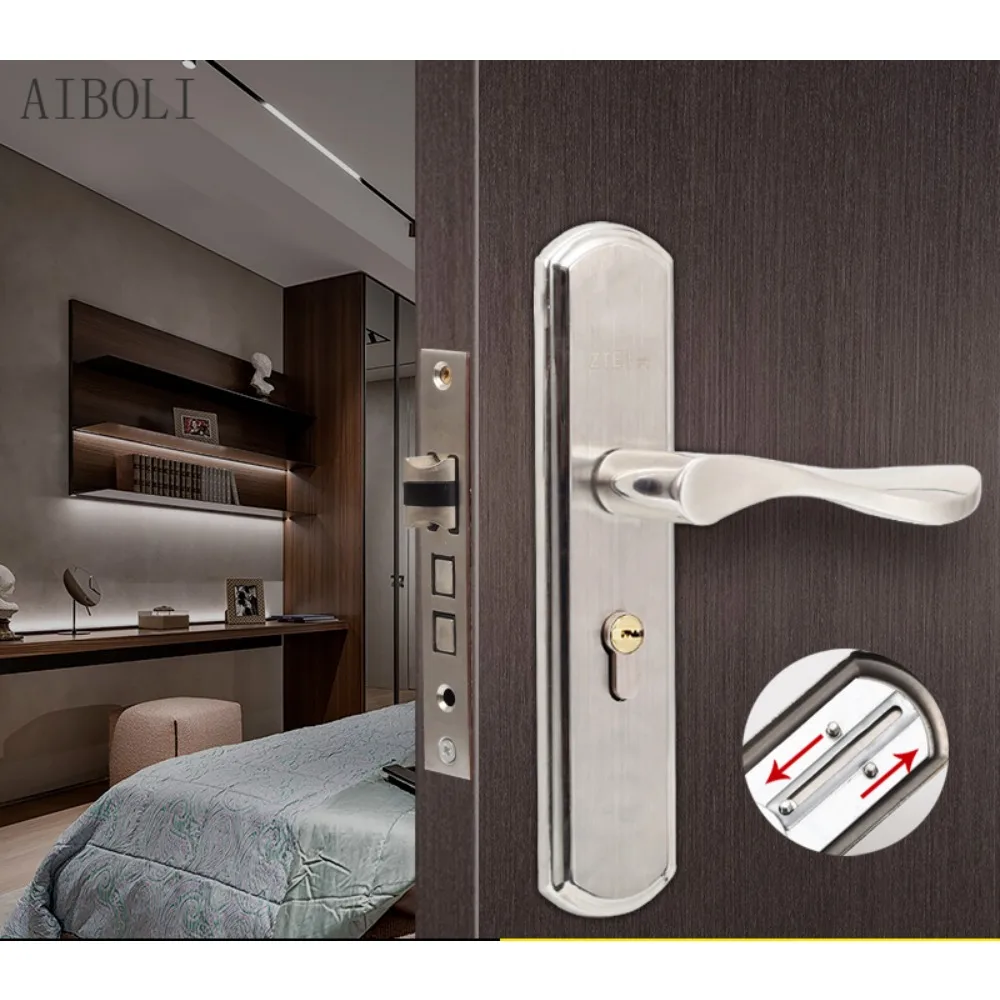 Door Lock Wooden Door Lock Household Bedroom Door Lock Interior Door Lock Universal Handle Lock Room Door Lock