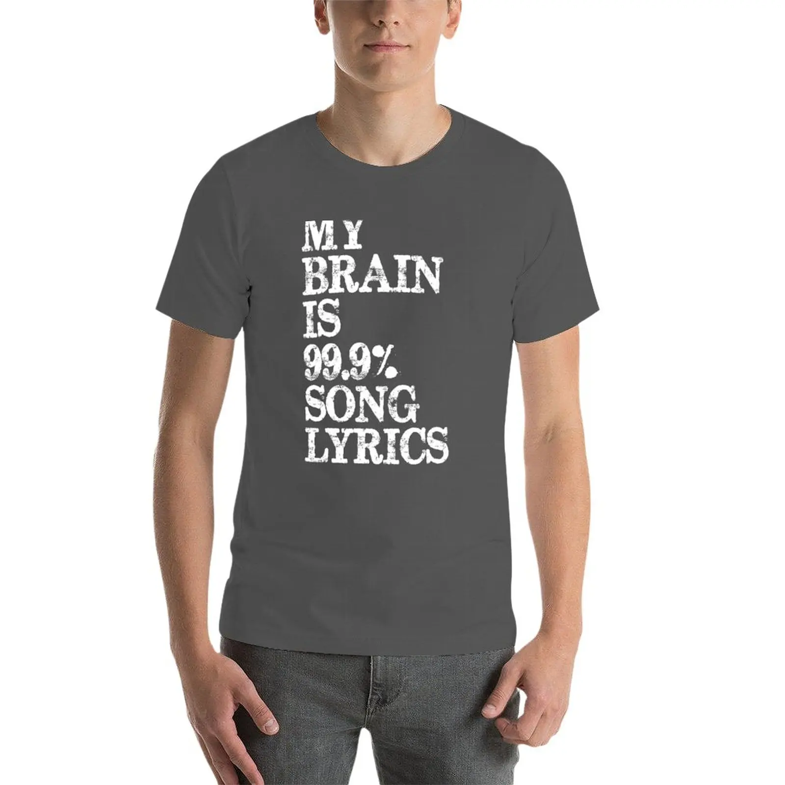 New Music Lover Gifts - My Brain is 99% Song Lyrics Funny Gag Gift Ideas for Music Lovers & Singers T-Shirt