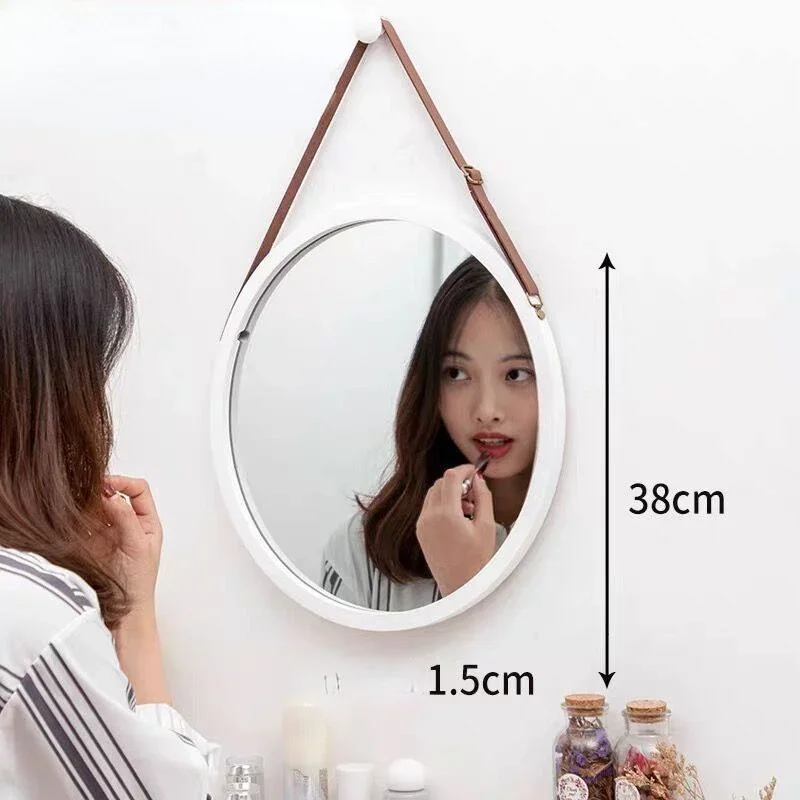 

Nordic Bath Mirror Hotel Bathroom Hallway Wall Decoration Hanger Mirror Frame Toilet Dressing Mirrors Bath Decor mirror wall