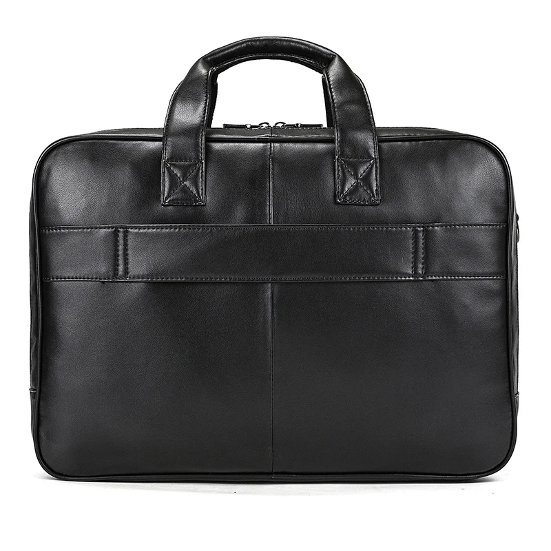 Big Leather Briefcase Double Layer Genuine Leather Office Business Bags For Layer Doctor Real Leather Laptop Briefcase 17\