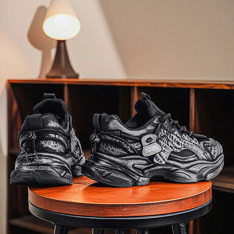 Men's Women Lace Up Street Sneakers Arrival Vulcanization Shoes Punk Breathable Niche Thick Splicing Mixed Color Sports Shoes