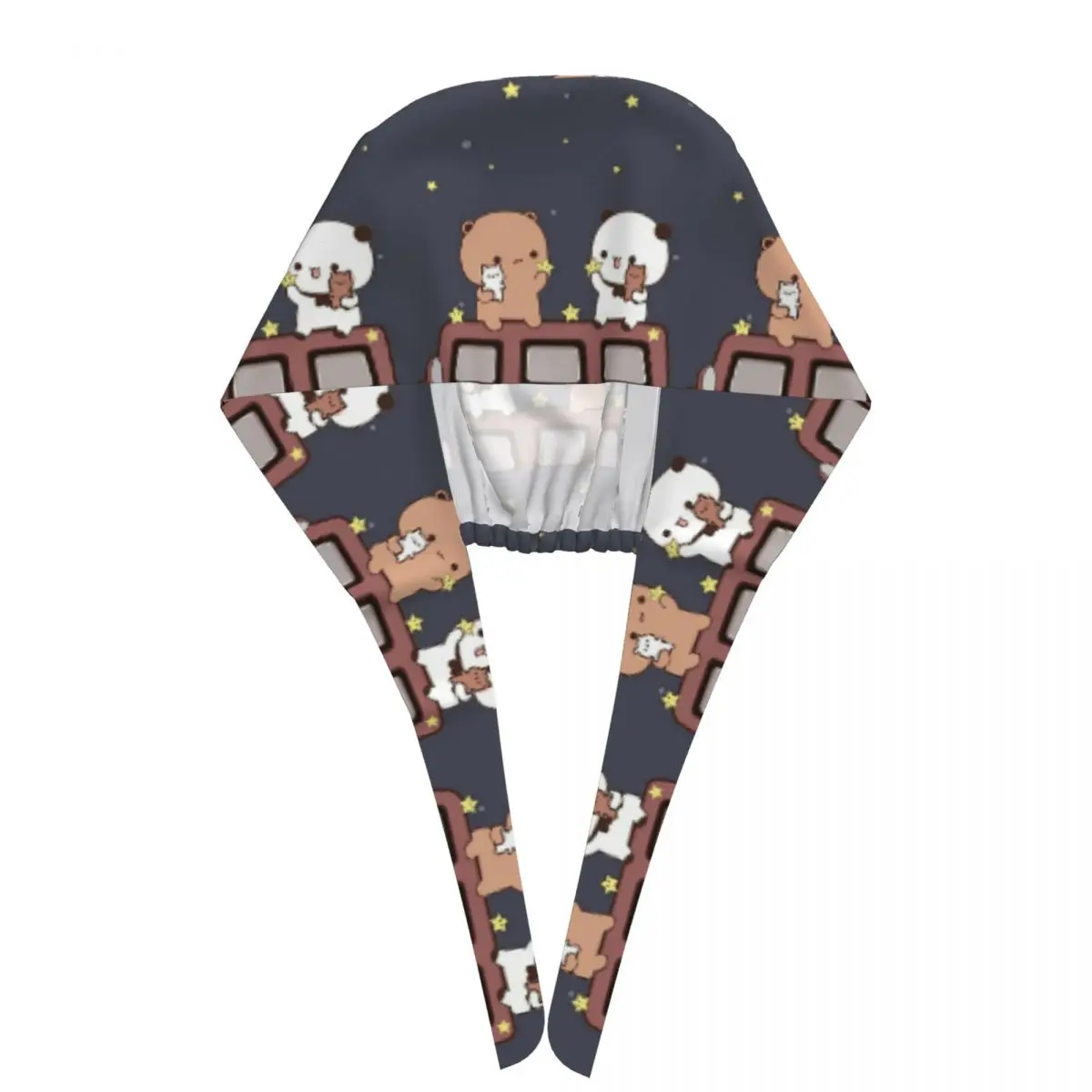 Bubu And Dudu Watching The Moon Togethe Scrub Hat Doctor Working Surgical Cap Unisex Adjustable Nursing Caps for Dentist