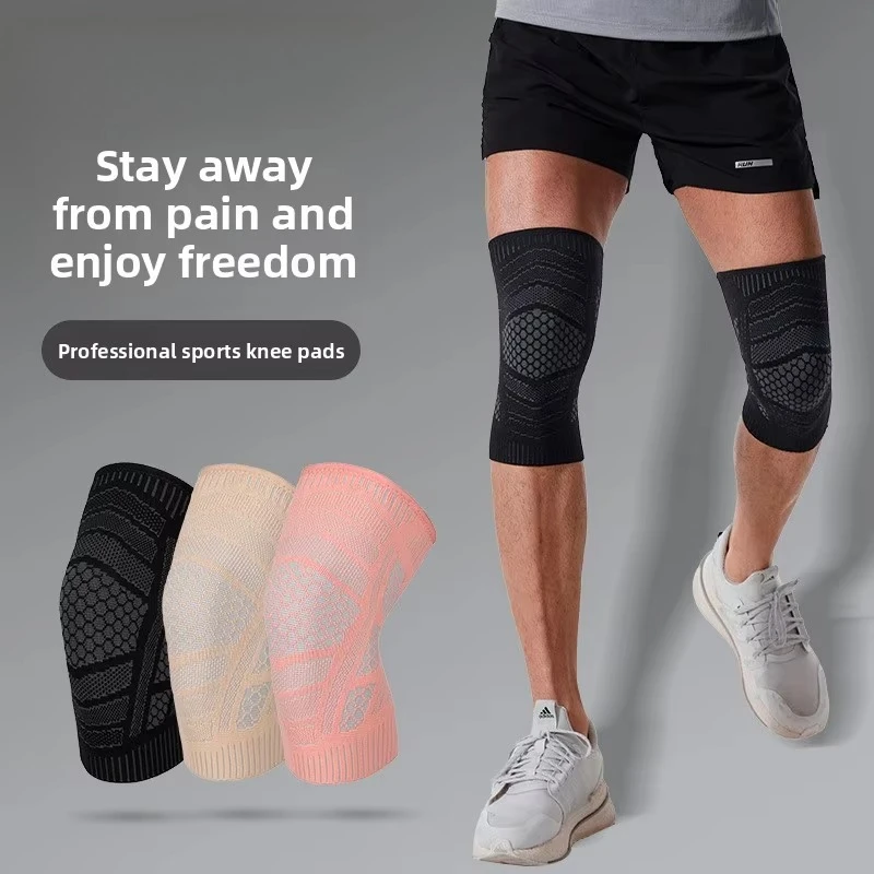 Knee Pads Knitted Sports Knee Pads Unisex Elastic Pressure Anti-skid Protective Gear Ball Sports Protection
