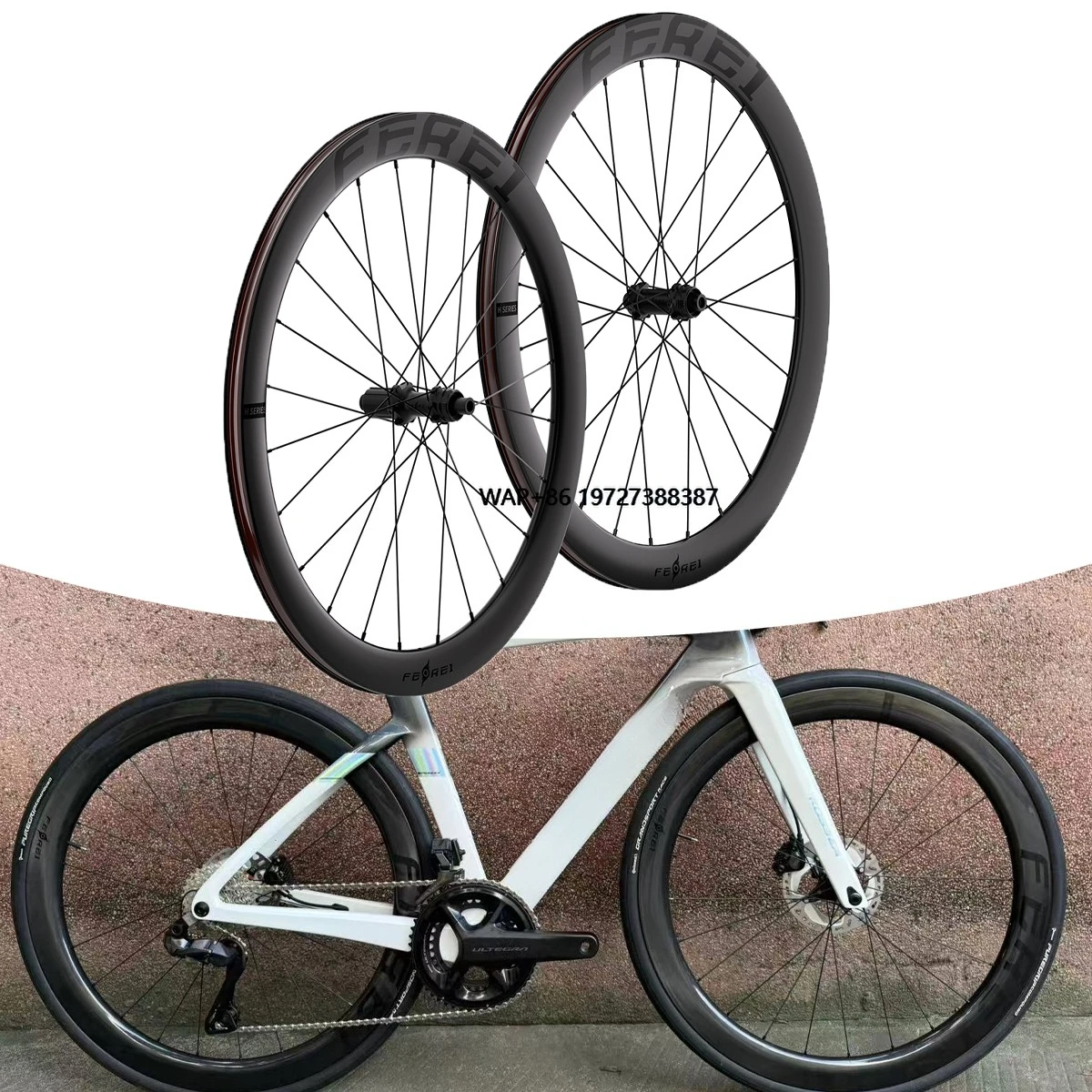 

Ferei Carbon Wheelset UCI Approved 700C Tubeless Disc Brake Road Cycling 24 Holes Center Lock Wheels 40-60mm Rim Depth