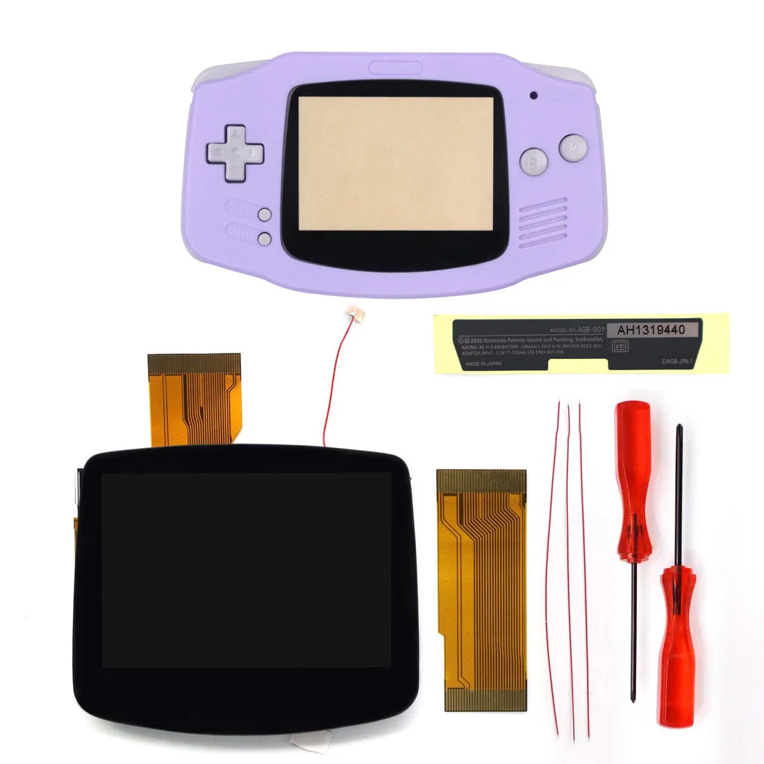 إسقاط في 2025 GBA V5 مصفح IPS LCD مجموعات الإضاءة الخلفية 3.0 بوصة 720*480 شاشة عرض ل Gameboy Advance FRM ريترو بكسل