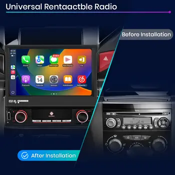 Junsun 7吋觸控螢幕1din通用手動自動伸縮車載音響收音機無線CarPlay相容蘋果安卓車載WiFi 12 最佳銷售 CarPlay Junsun - №11