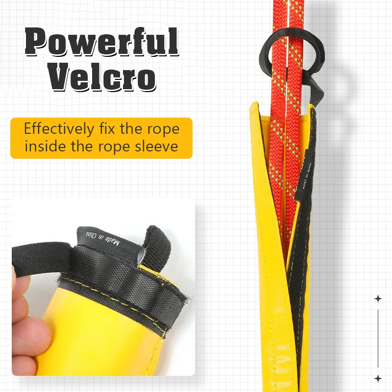 Double Rope Protection Sleeve For Outdoor Climbing, Mountaineering, And High-Altitude Work - PVC Wear-Resistant Rope Gear