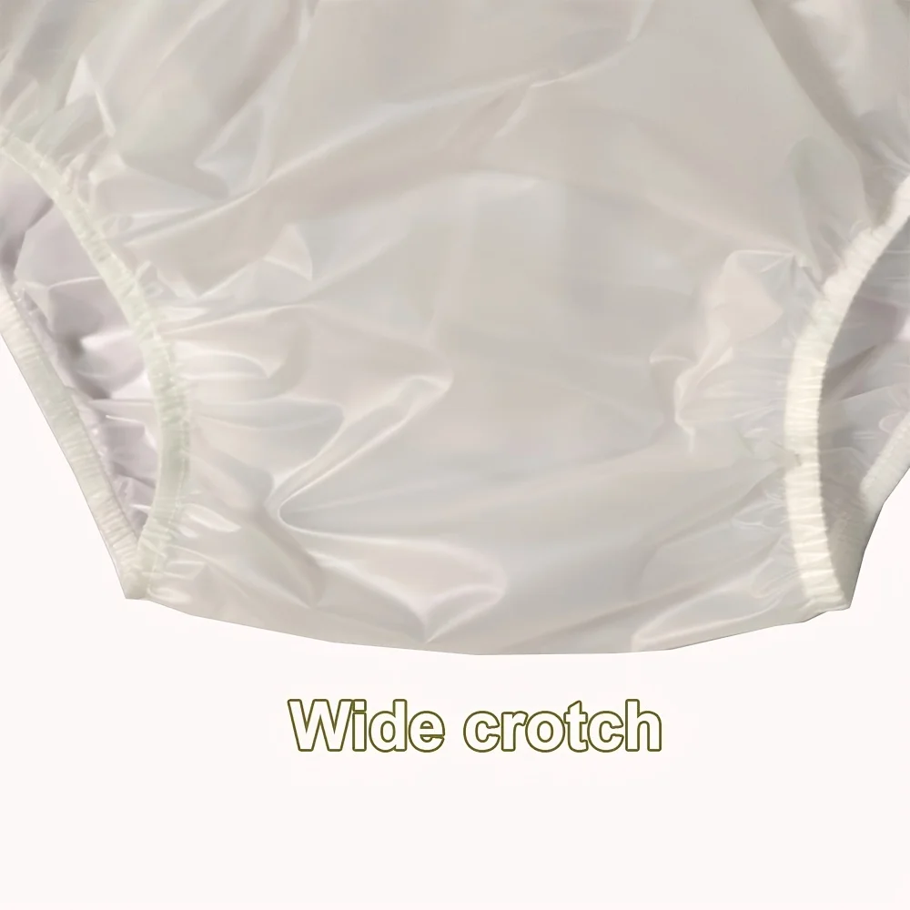 3 pçs adulto fralda capa incontinência pull-on calças de plástico casaco cor transparente branco abdl amante da fralda