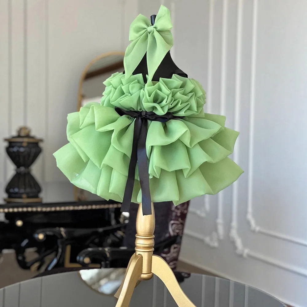 New children's first birthday party dress girls cake tutu skirt design princess dress gorgeous and elegant children's dress