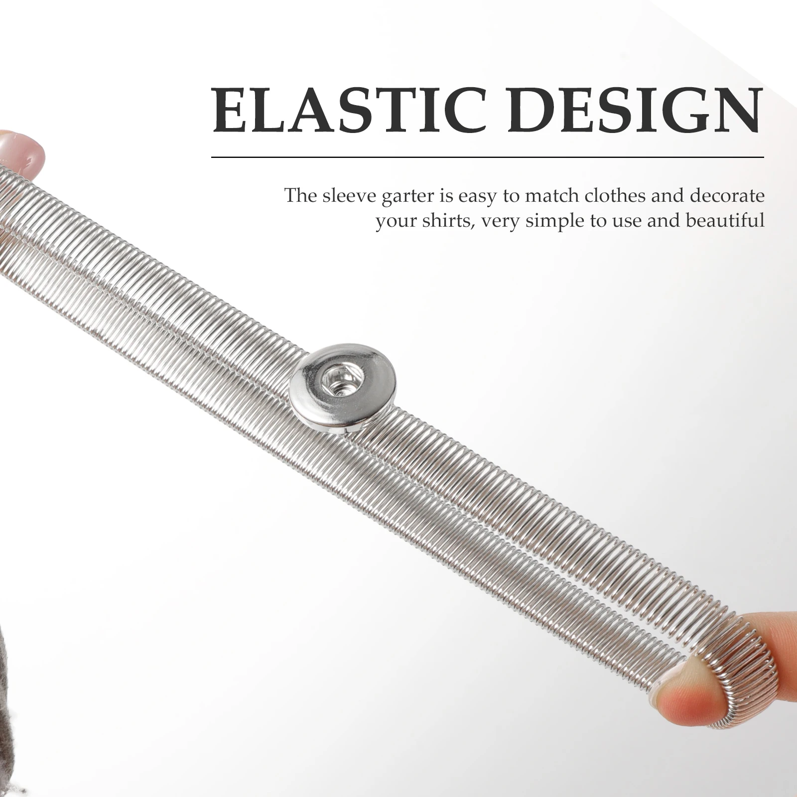 

2Pcs Elastic Armb Men Bangle Shirt Sleeve Holders Black Garters Metal Sturdy Practical Arm Accessories Gloves