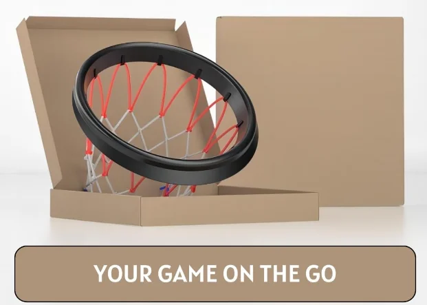 High Quality Portable Basketball Rim with Durable PE Backboard Net Included