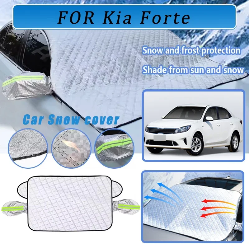 

Thickened Car Now Sunshade Windshield Cover With 5/9 Magnets UV Protection Anti Snowboard Sunlight For Kia Forte