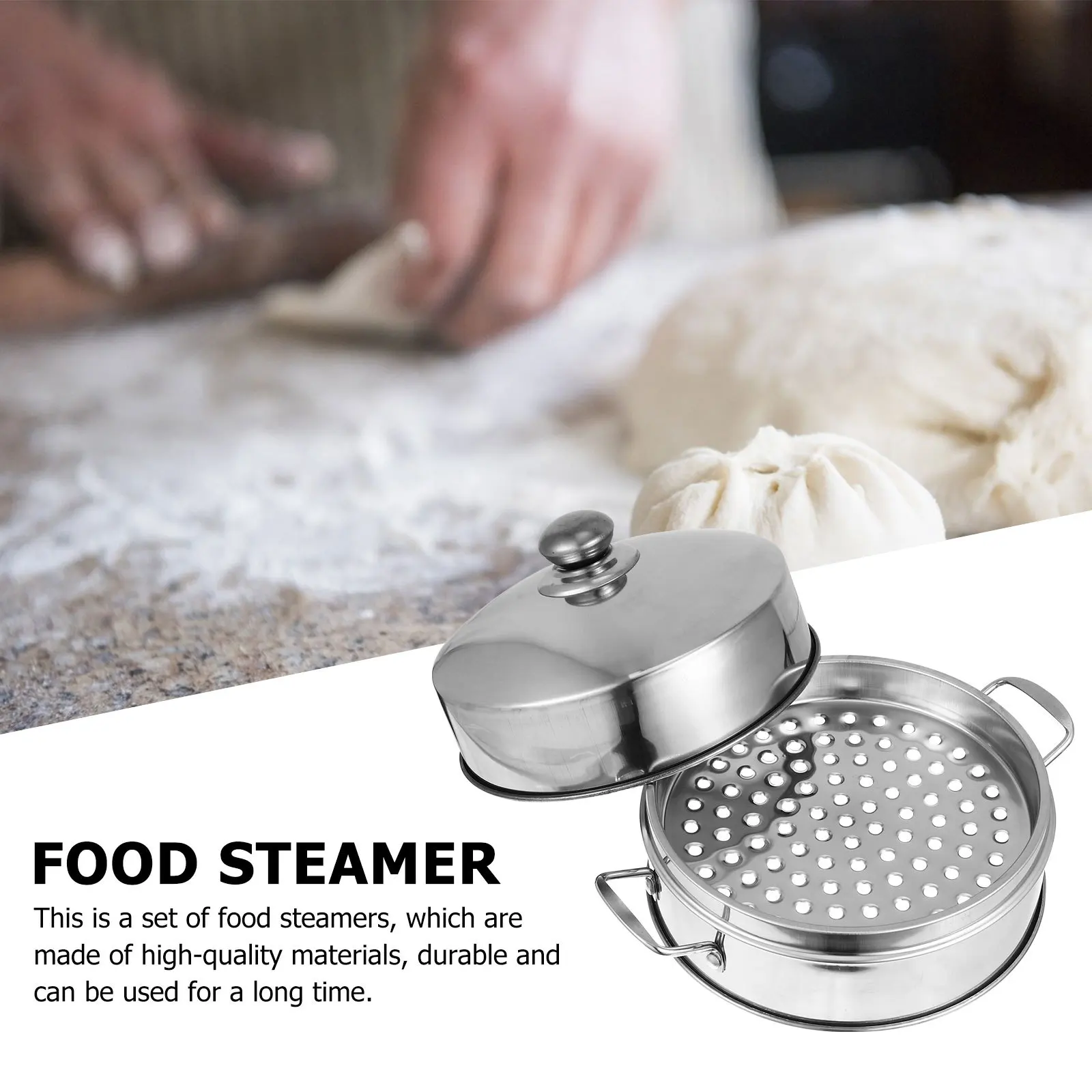 

1Set 24cm Premium Steamer Cookware High Quality Stainless Steel Easy to Clean Perfect Housewarming Gift