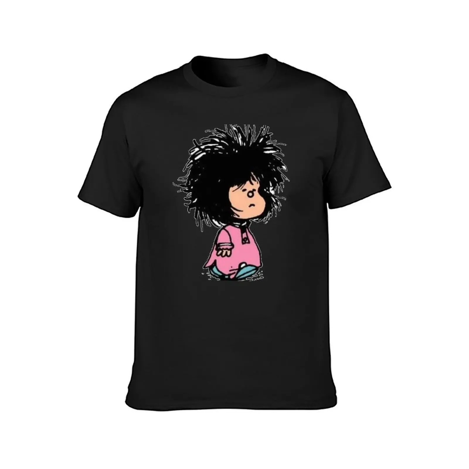 Mafalda Quino T-Shirt anime summer top funnys mens plain t shirts