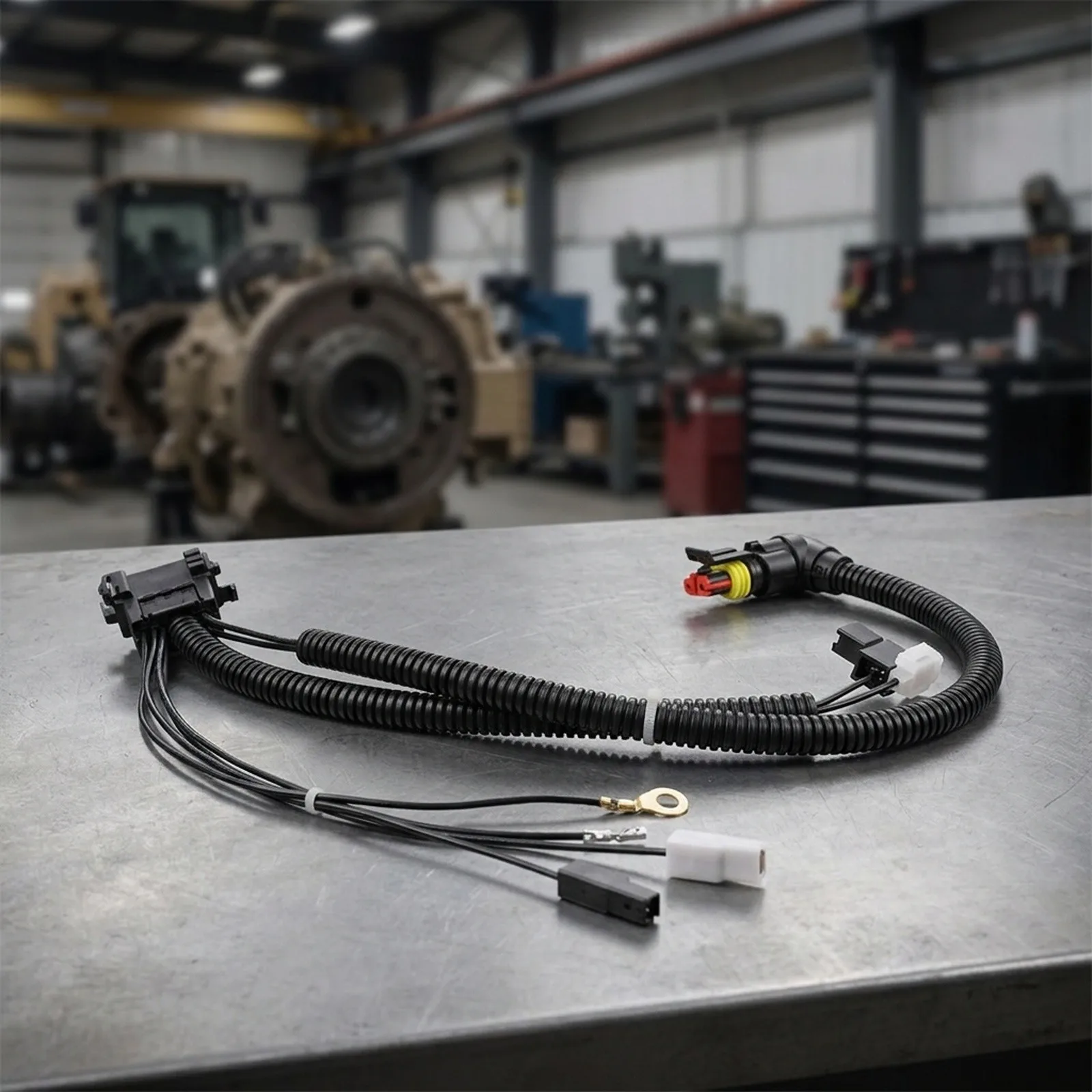 Black Engine Wiring Harness Compatible Engine Wiring Harness Mechanical Parts Sensitive Connection Tight Electrical Fit