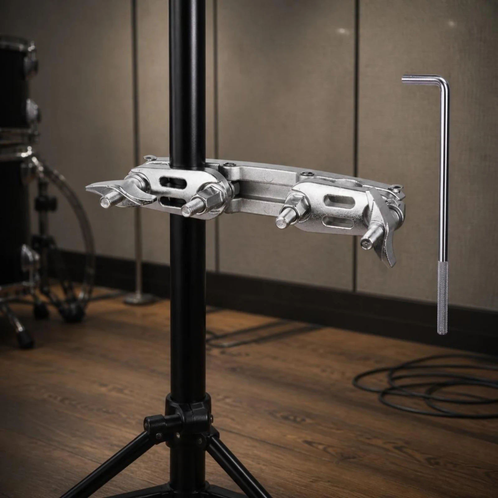 Drum Mounting Clamp Adjustable Drum Stand Extension Clamp Percussion Mount Heavy Duty Hardware Compact for Drummers