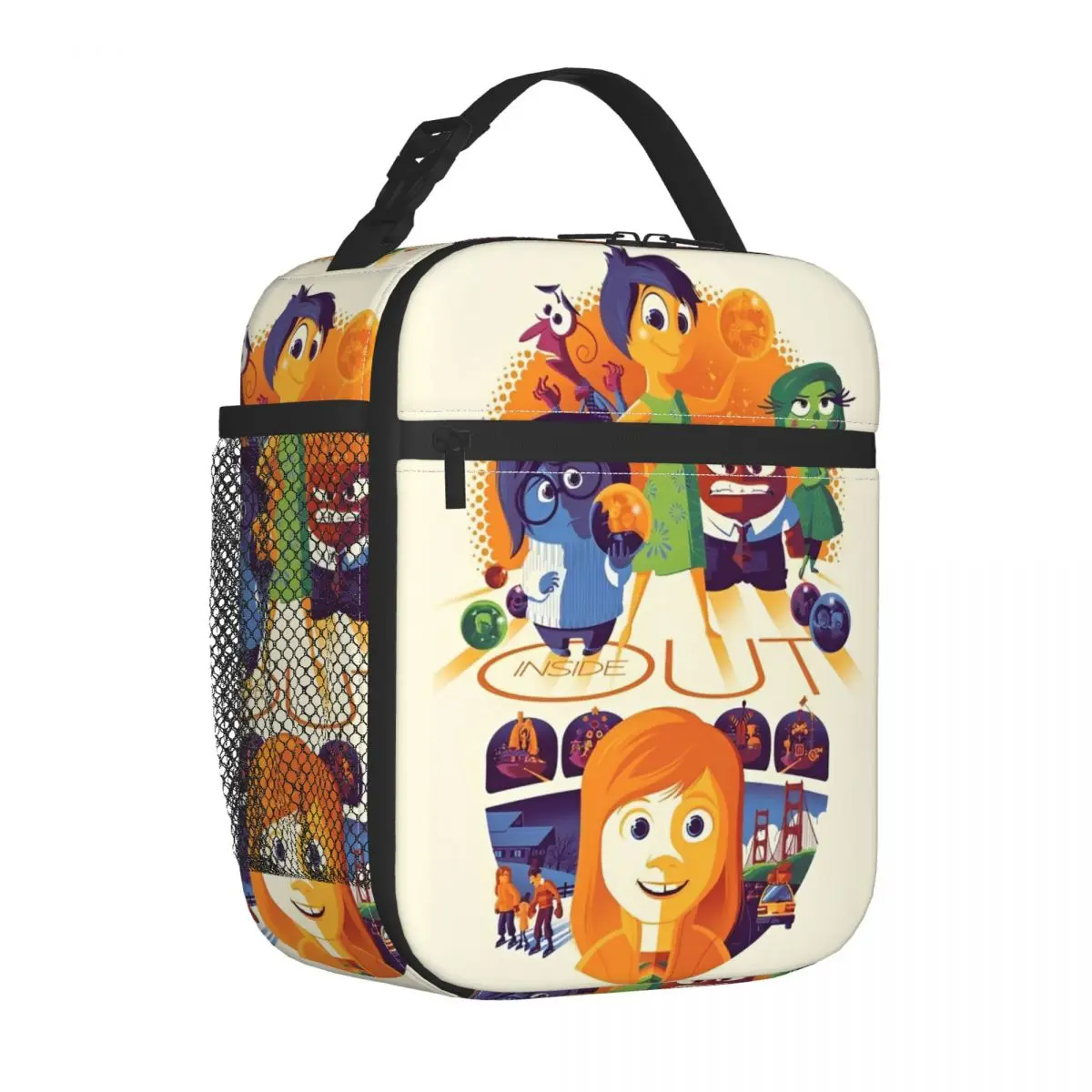 

Inside Out Insulated Lunch Bags Thermal Bag Meal Container Cartoon Movie High Capacity Tote Lunch Box Men Women Work Travel