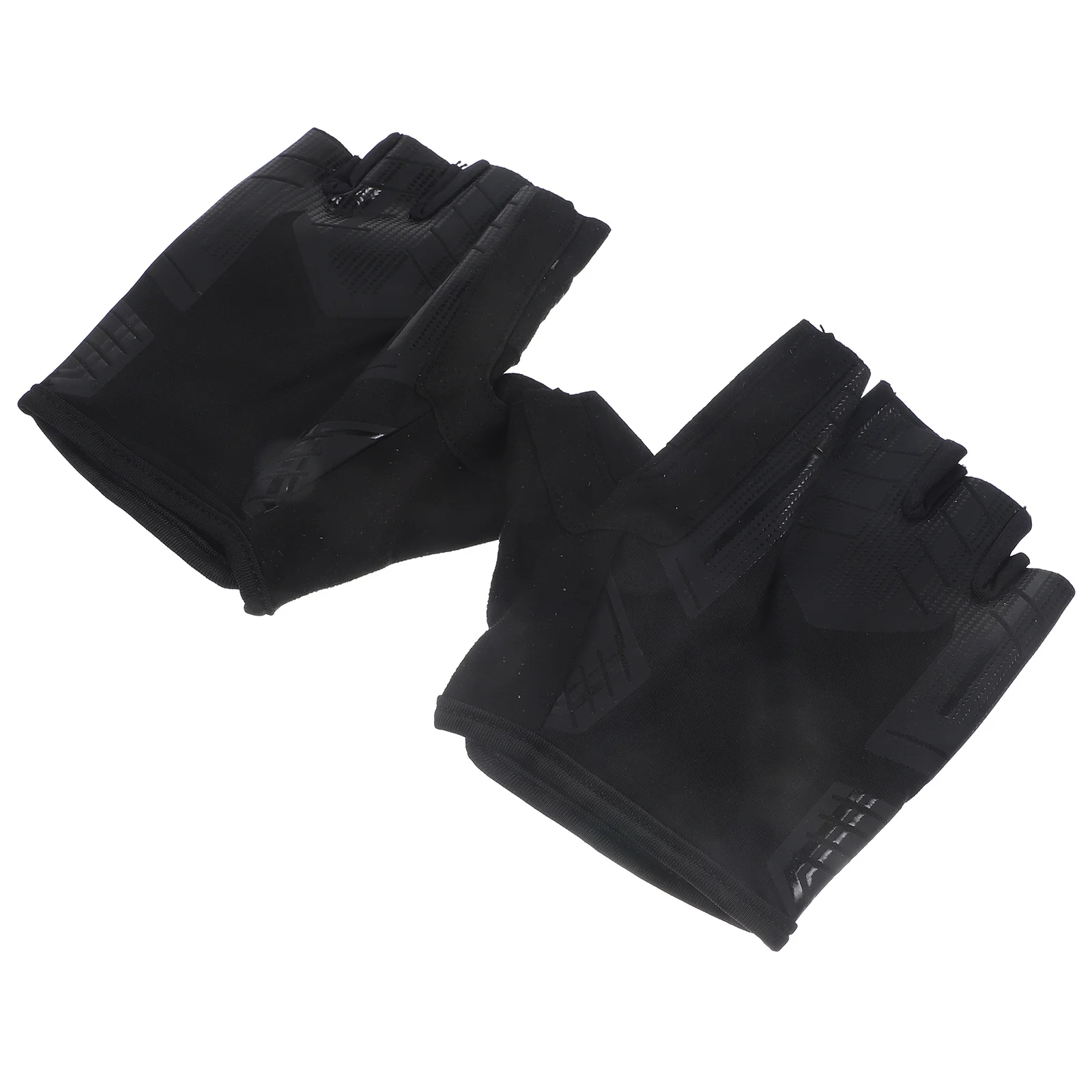 Riding Gloves Black Xl Size Anti-Skid Half Finger Design Elastic Cuff Breathable For Cycling Outdoor Sports Men Training