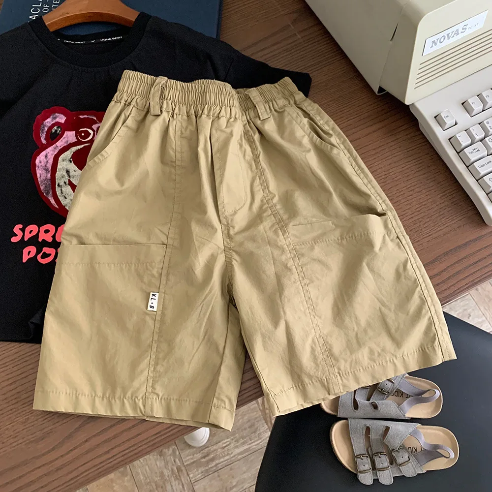 

Boys' summer children's casual shorts 2025 new sports five quarter pants for girls' baby Korean pants casual
