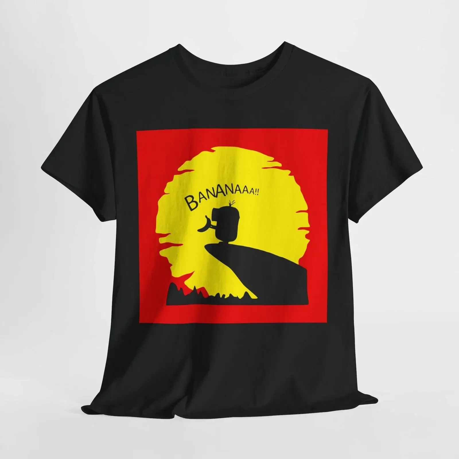 MINIO BANANA LION K FUNNY ANALOGY COOL GRAPHIC Heavy Cotton T Shirt vintage Washed Stylish fashion graphic Comfortable Slightly