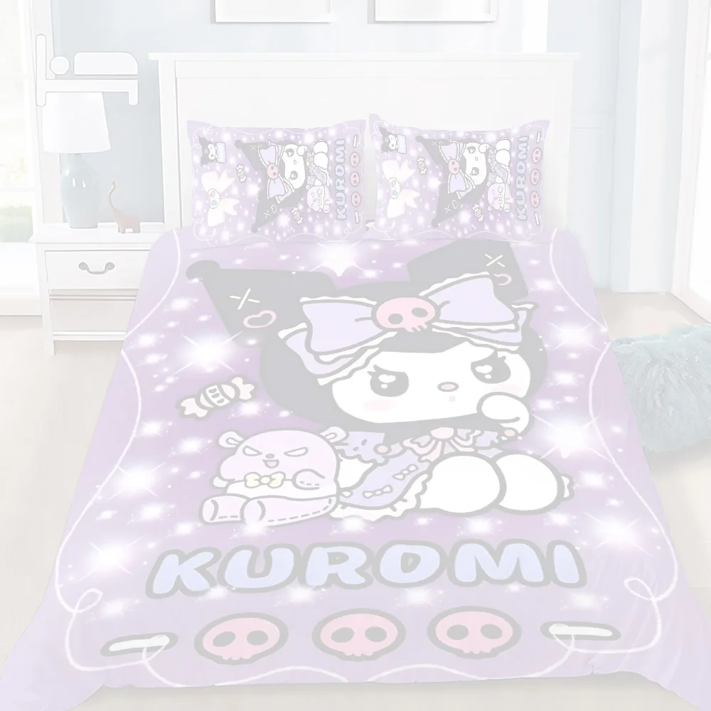 Duvet Cover cute Pillowcase Bedding K-kur-omi Set Adult BoyGirl Bedroom Decoration Children Single Double Large Size