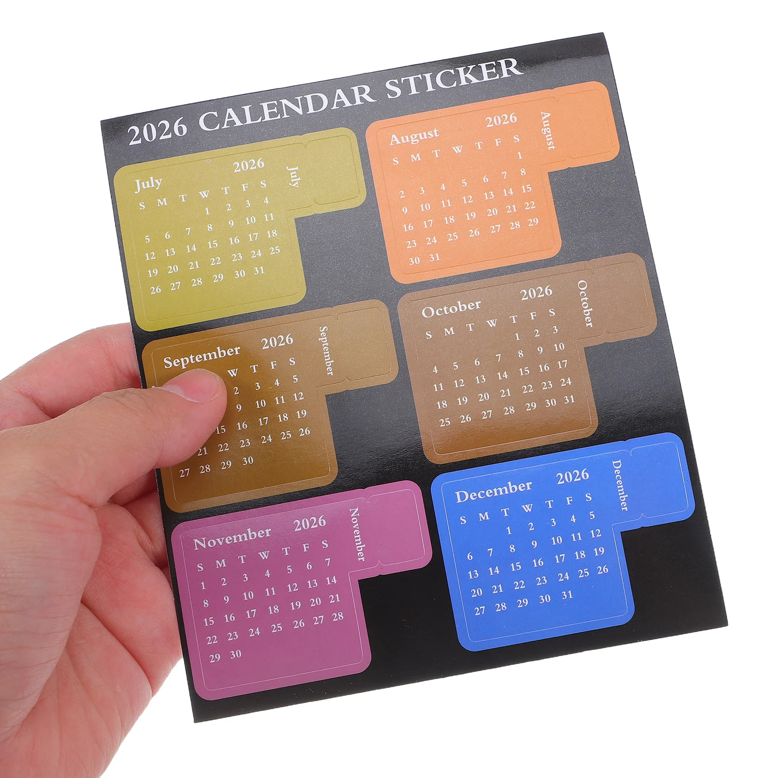 

4 set 4 Sets 2026 Monthly Calendar Index Tabs Stickers For Diy Journals Notebooks Scrapbooks Planner Organizers Monthly Calendar