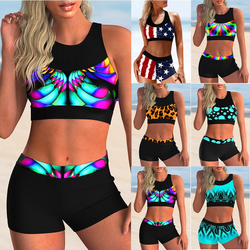 2023 New Women\'s Two Piece Bikini Sexy Beach Swimwear Fashion Print Bikini Set Women\'s Summer Fashion Swimming Bikini Swimwear