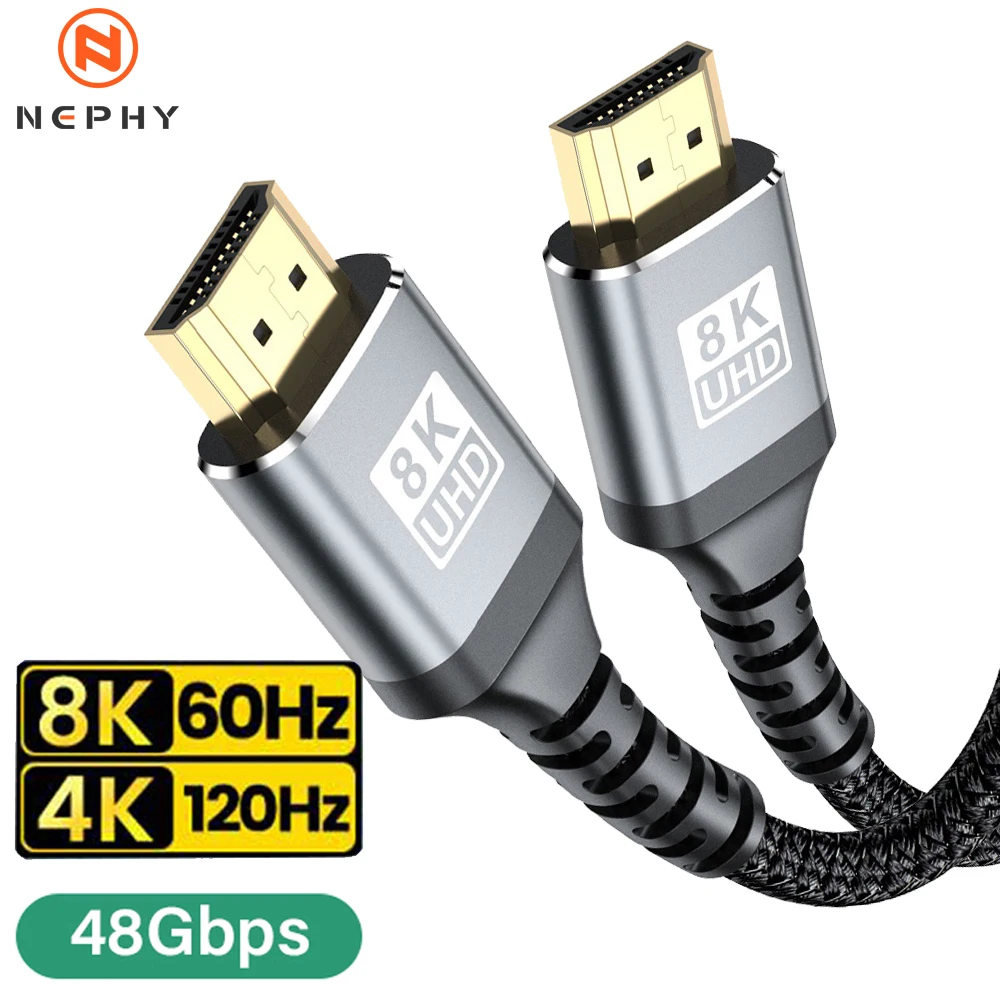 Sniokco 8K 4K Cavo HDMI 2.1 48Gbps 15 Metri Ultra Alta Velocità Cavi HDMI | Supporto