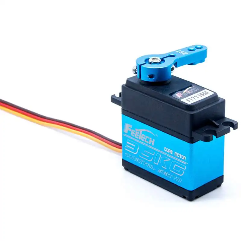 แรงบิดสูง 35kg.cm FT7135M Digital Servo 500~2500μ วินาที 180 °   มอเตอร์เกียร์เหล็กที่ไม่ควบคุมได้หุ่นยนต์รถ RC เรือเครื่องบินเครื่องบิน