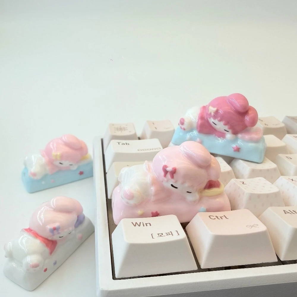 Tastenkappen-Set Enter Shift Tasten Benutzerdefinierte 2.25U Personalisierte Artisan Point Tastenkappe 3D Harz Niedliche Cartoon-Tastenkappen für Mechanische Tastatur