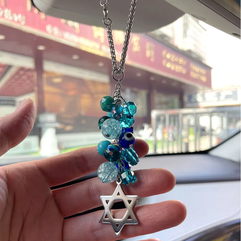 Hebrew jewish star of David beads hanukkah chanukah Car Pendant car Hanging