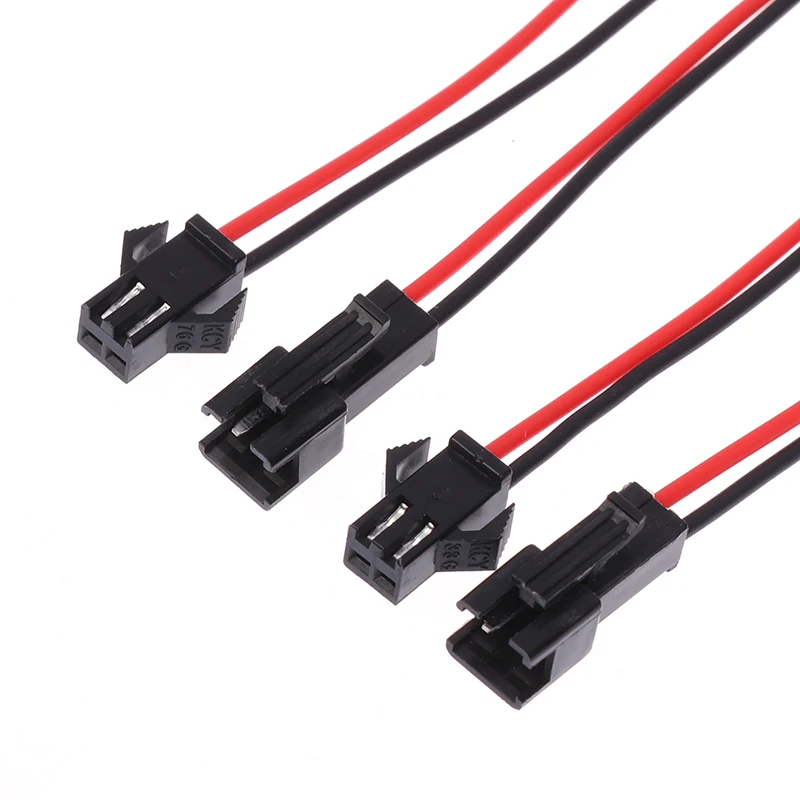 Conector de Cable macho y hembra para tira de luz LED, enchufe de 2 pines SM de 15CM, 5/10 pares