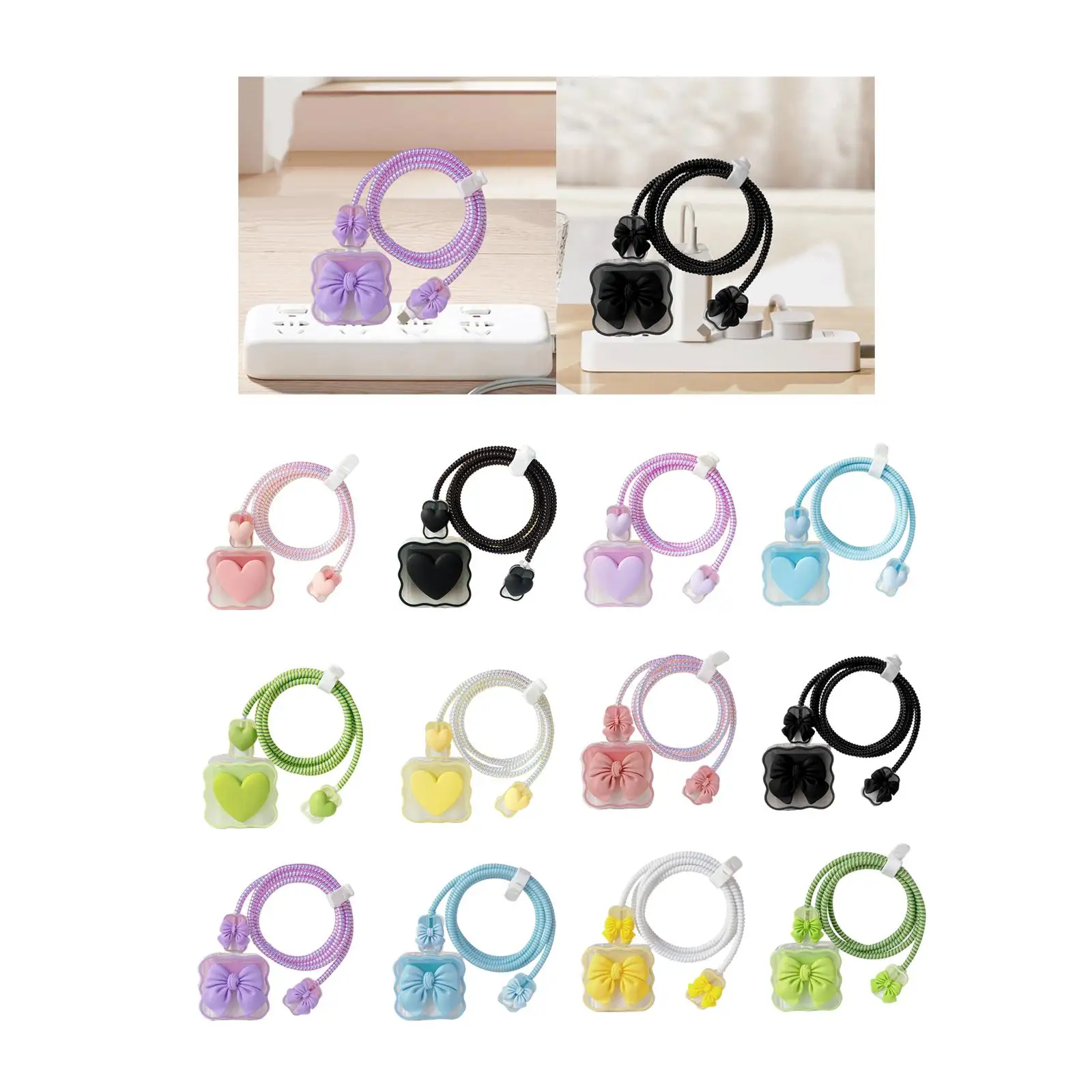 Chargers Cable Protective Cover Safe Data Cable Accessories Charger Head 4in1 USB Data Cable Sleeve for Mobile Phone Phone